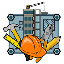 badge for construction cluster